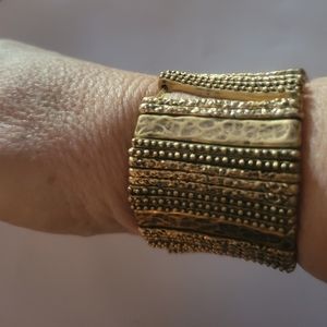 Goldtone Spandex Style Braclet